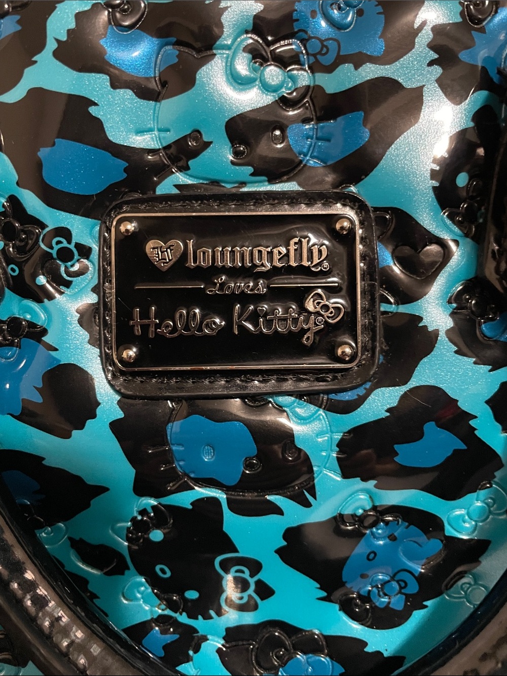 Loungefly x Hello Kitty Black/Teal Crossbody Bag